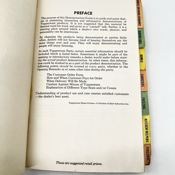 RARE! Vintage 1960/70s Tupperware Demonstration Guide & Envelop/Gift Certificate - Picture 8 of 16